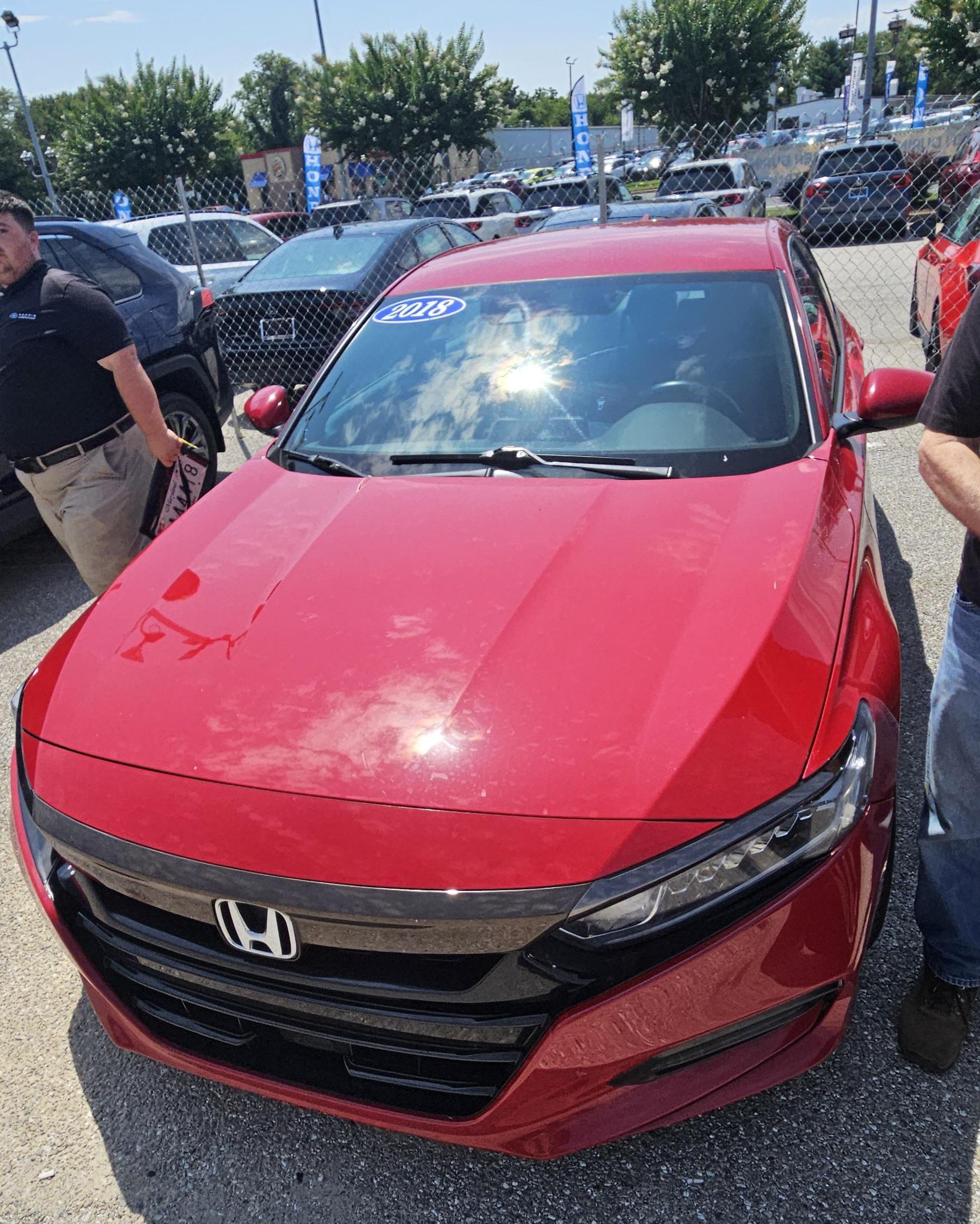 The 2018 Accord Sport on the Honda dealer lot